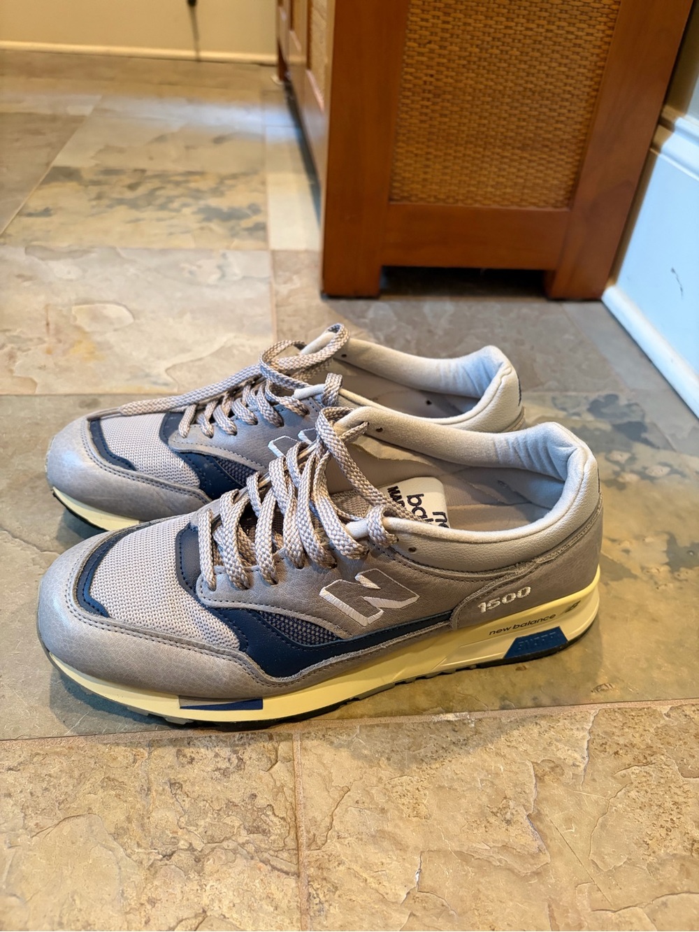 New Balance Men's Gray and Navy 1500 Retro Sneakers